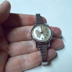 Vintage Timex steel women's wind up watch (needs spring repair)